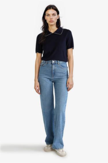 Regular Fit Polo Collar Knitwear Pullover