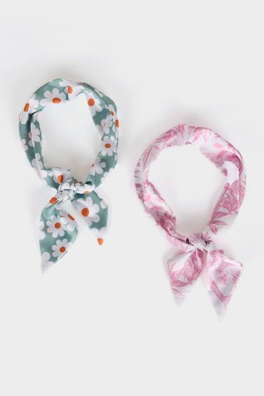 Woman Patterned 2 Piece Scarf