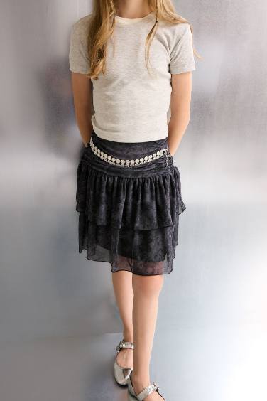 Girl Elastic Waist Layered Tulle Skirt