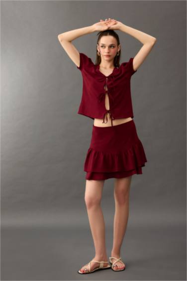 Regular Fit Short Sleeve Blouse