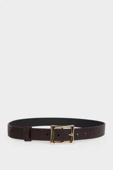 Kadın Suni Deri Jean Kemeri