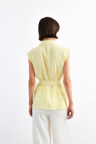 Crew Neck Short Sleeve Blouse