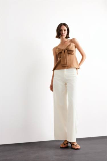 V-Neck Short Sleeve Blouse