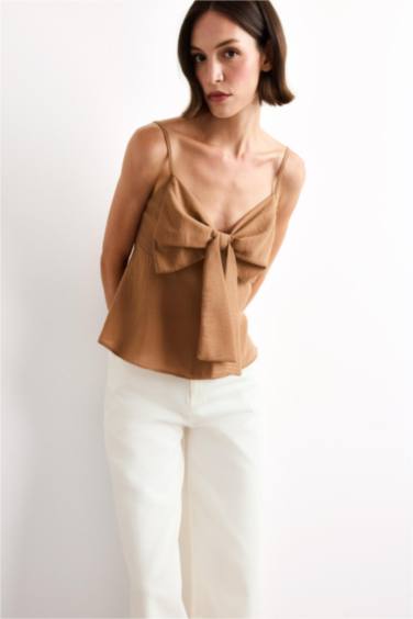 V-Neck Short Sleeve Blouse