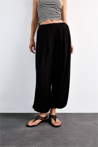 Baggy Fit Regular Waist Jogger Modal Trousers