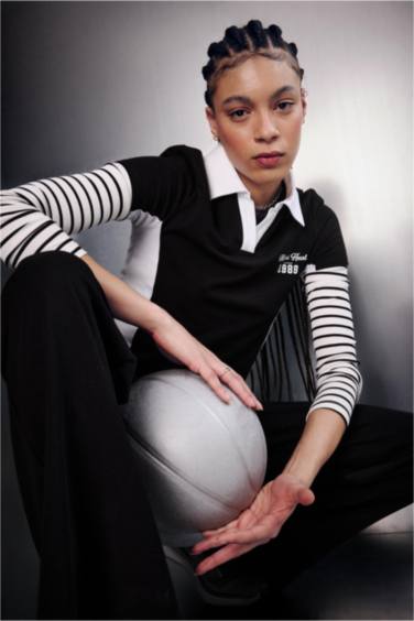 NBA Mıamı Heat Slım Fıt Polo Yaka Polo Tişört - Görsel 4