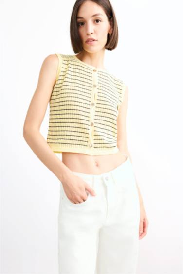 Crew Neck Knitwear Vest