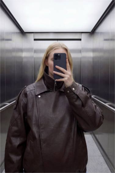 Su Geçirmez Relax Fıt Suni Deri Mont