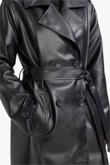 Suni Deri Trençkot - Görsel 9