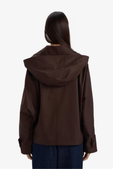 Oversıze Kısa Trençkot - Görsel 6