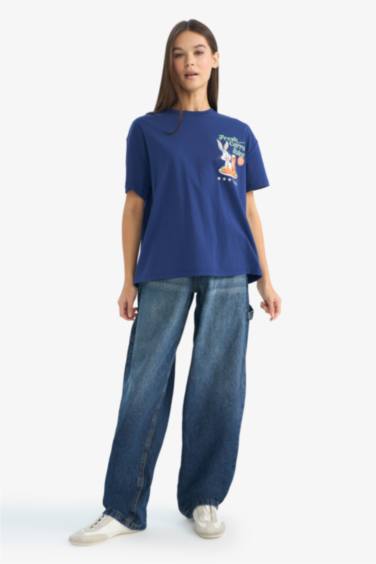 Looney Tunes Oversize кең пішімді суретті қысқа жеңді футболка
