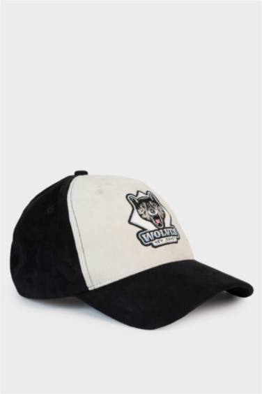 Erkek Etiket Baskılı Süet Cap Şapka - Görsel 2