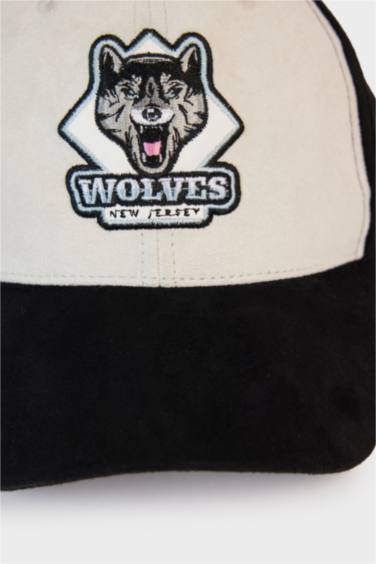 Erkek Etiket Baskılı Süet Cap Şapka - Görsel 4