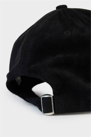 Erkek Etiket Baskılı Süet Cap Şapka - Görsel 5