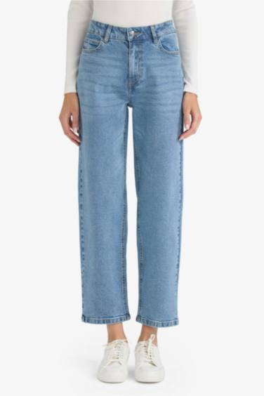 Jean droit taille haute