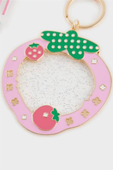 Kadın Çilek Temalı Harfli Charm Anahtarlık