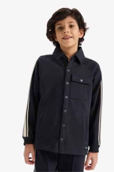 Boy Polo Collar Cardigan