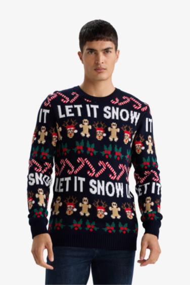 بلوفر تريكو بطبعة كريسماس