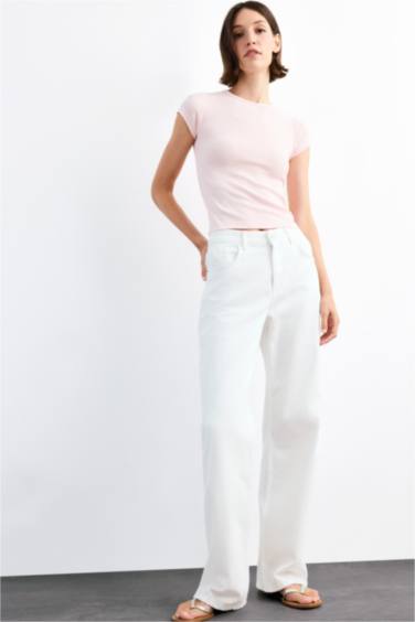 تيشيرت نص ردن بياخة مستديرة