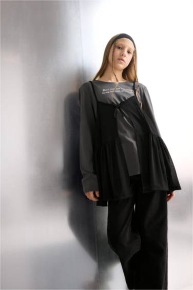 Loose Fit Slogan Long Sleeve T-Shirt