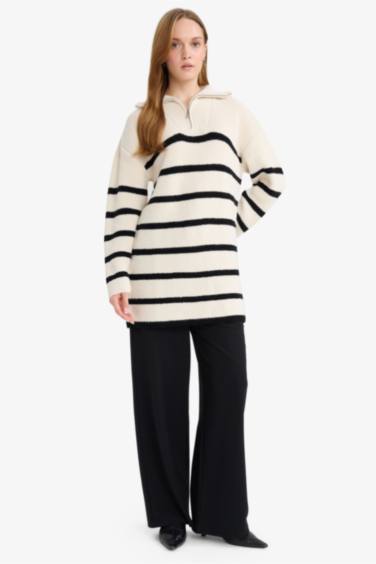 Straight Wide Düz Paça Krep Pantolon