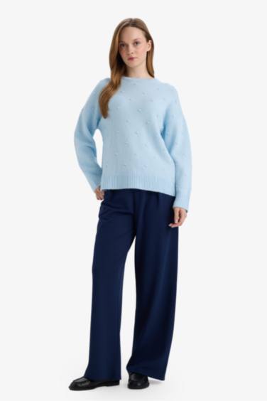 Straight Wide түзу балақты креп шалбар