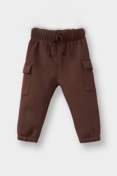 Erkek Bebek 2'li Takım Baskılı Yarım Fermuarlı Sweatshirt Eşofman Altı