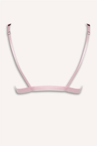 Lace Detail Satin Unpadded Unwired Bra