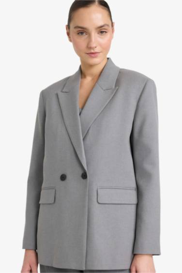 Oversize пиджак жағалы блейзер пиджак