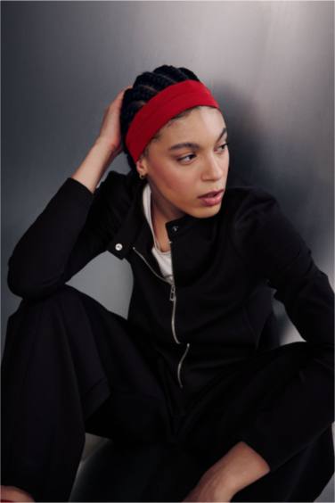 Standart Fıt Dik Yaka Skuba Dalgıç Kumaş Fermuarlı Sweatshirt - Görsel 3