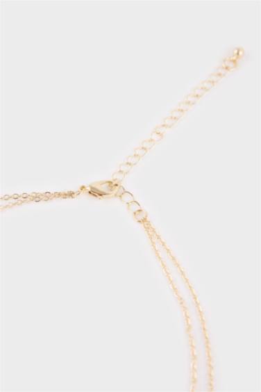 Kadın 2'li Siyah Yonca Detaylı Kolye