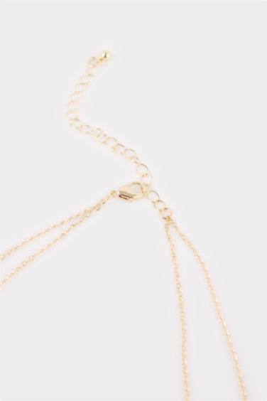 Kadın 2'li Bordo Yonca Detaylı Kolye