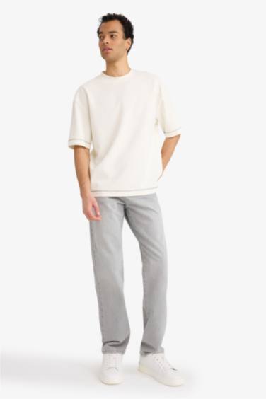 Straight Fit Regular Hem Trousers