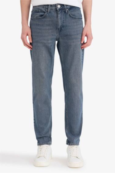 Slim Tapered Fit Dar Kalıp Normal Bel Daralan Paça Jean Pantolon