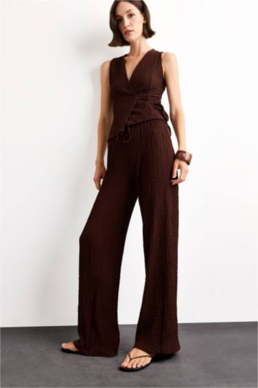 بنطرون منسوج قصة مريحة برجل عادي