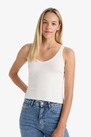 Slim Fit Camisole V-Neck Tank Top