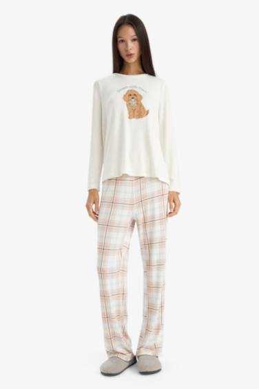 Regular Fit Printed Top Bottom 2 Piece Pajama Set