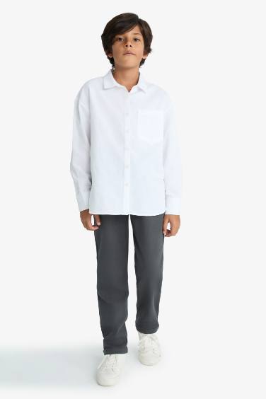 Boy Elastic Waist Straight Leg Pique Sweatpants