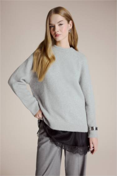 Regular Fit Crew Neck Knit pullover