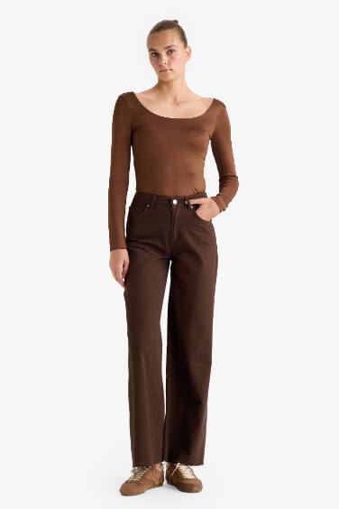 Square Neck Long Sleeve Bodysuit