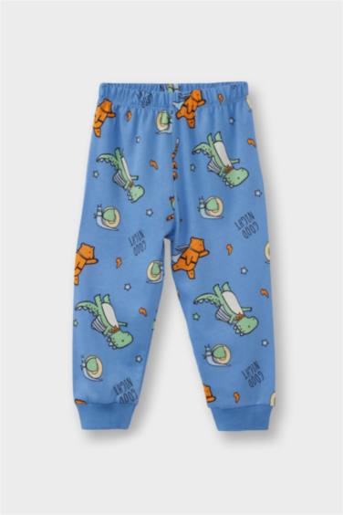 Erkek Bebek Pijama Takımı Desenli Uzun Kollu Penye Üst Uzun Alt