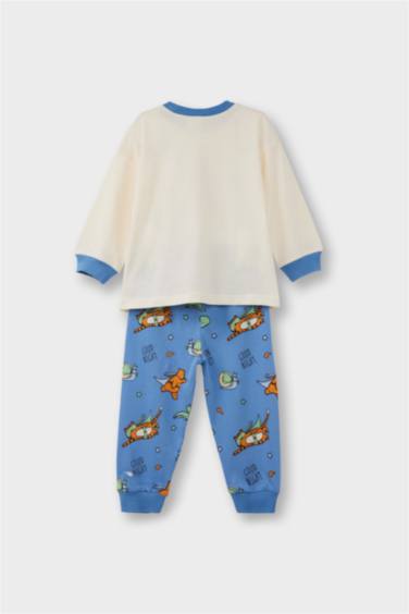 Erkek Bebek Pijama Takımı Desenli Uzun Kollu Penye Üst Uzun Alt