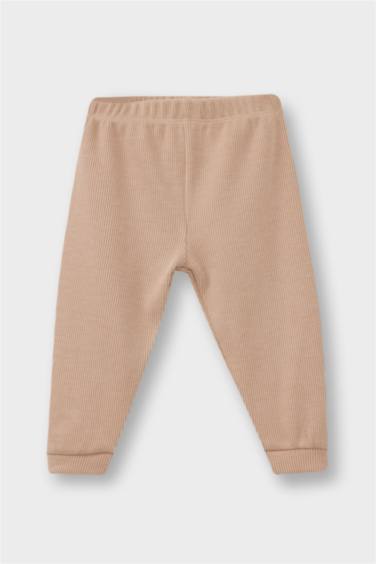 Erkek Bebek Pijama Takımı Uzun Kollu Waffle Üst Uzun Alt