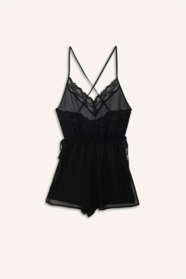 جمبسوت شيفون قصة عادية بياخة V بحمالات