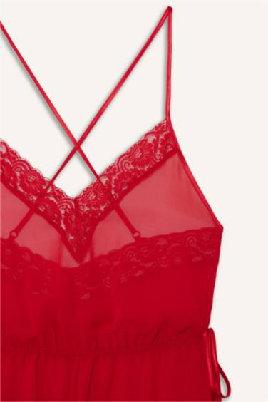 جمبسوت شيفون قصة عادية بياخة V بحمالات