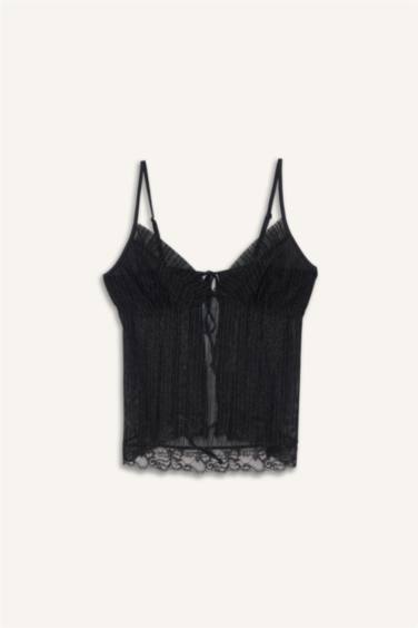 سيت شيفون قصة عادية بحمالات - قطعتين