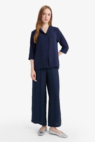 Relax Fit Wide Leg Capri Pants