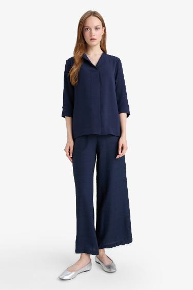 Relax Fit Wide Leg Capri Pants