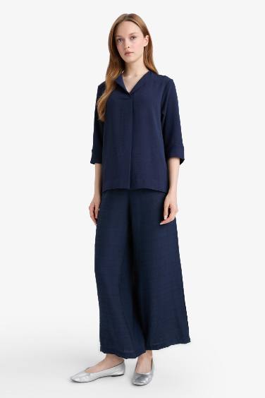 Relax Fit Wide Leg Capri Pants