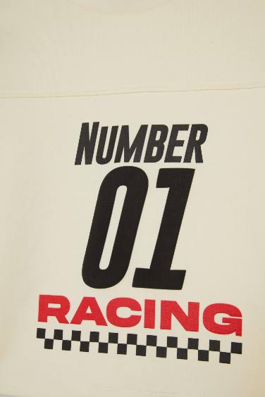 Сәби Ұл велосипед мойыны слоган ұзын жеңді Ұзын жеңді футболка